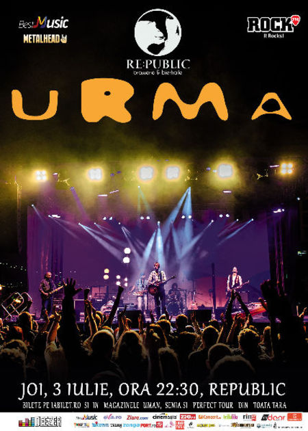 Urma – concert surpriza pe 3 iulie in Republic din Bucuresti